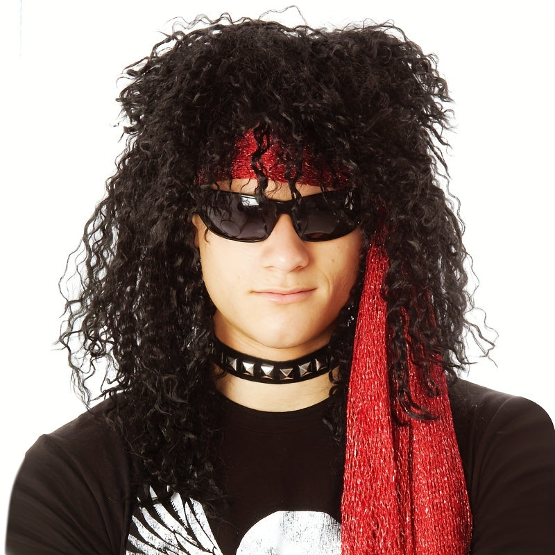 Synthetic Wig for Costume Parties and Cosplay Retro 70s 80s Style Unisex