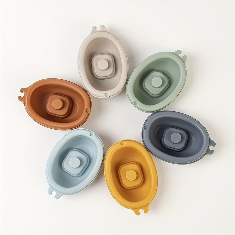 Floating Bath Toy for Kids with Animal Finger Covers Stackable Water Play