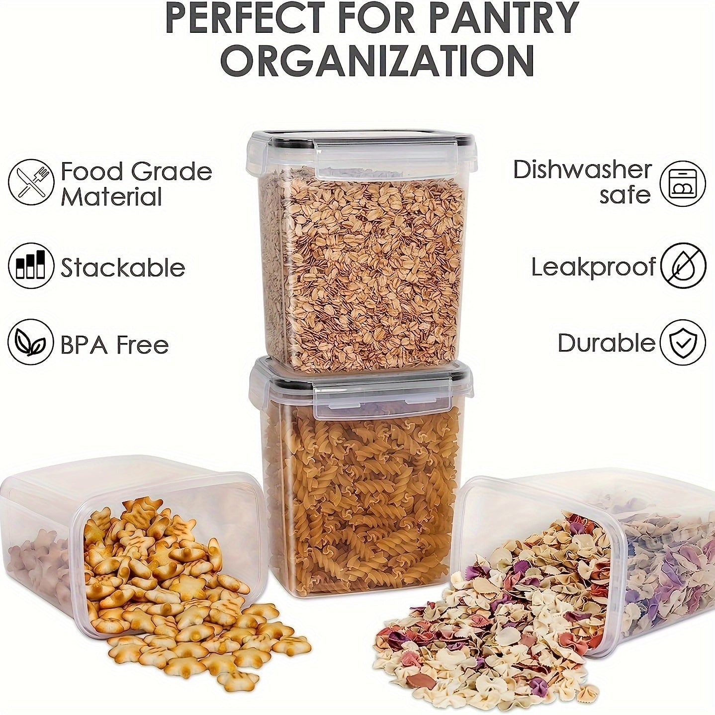 24 Pcs BPA-Free Airtight Pet Food Storage Containers with Labels and Marker