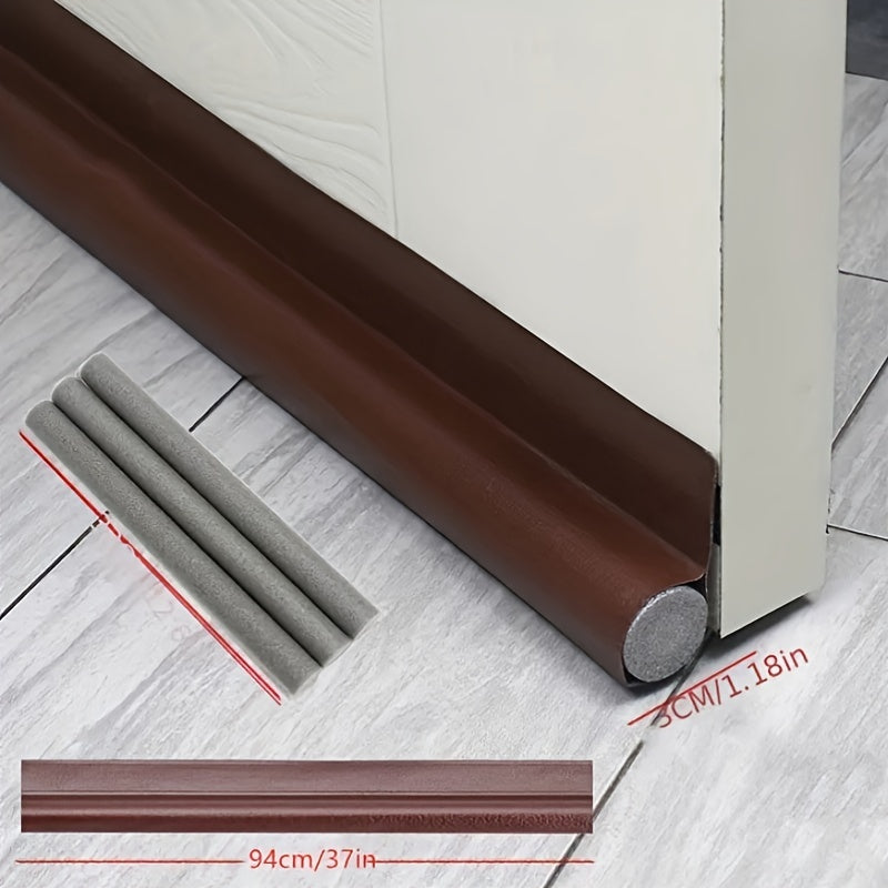 Faux Leather Door Seal for Single Door Gaps White Black Pink Self-Adhesive Windproof Insect-Resistant Soundproof Durable
