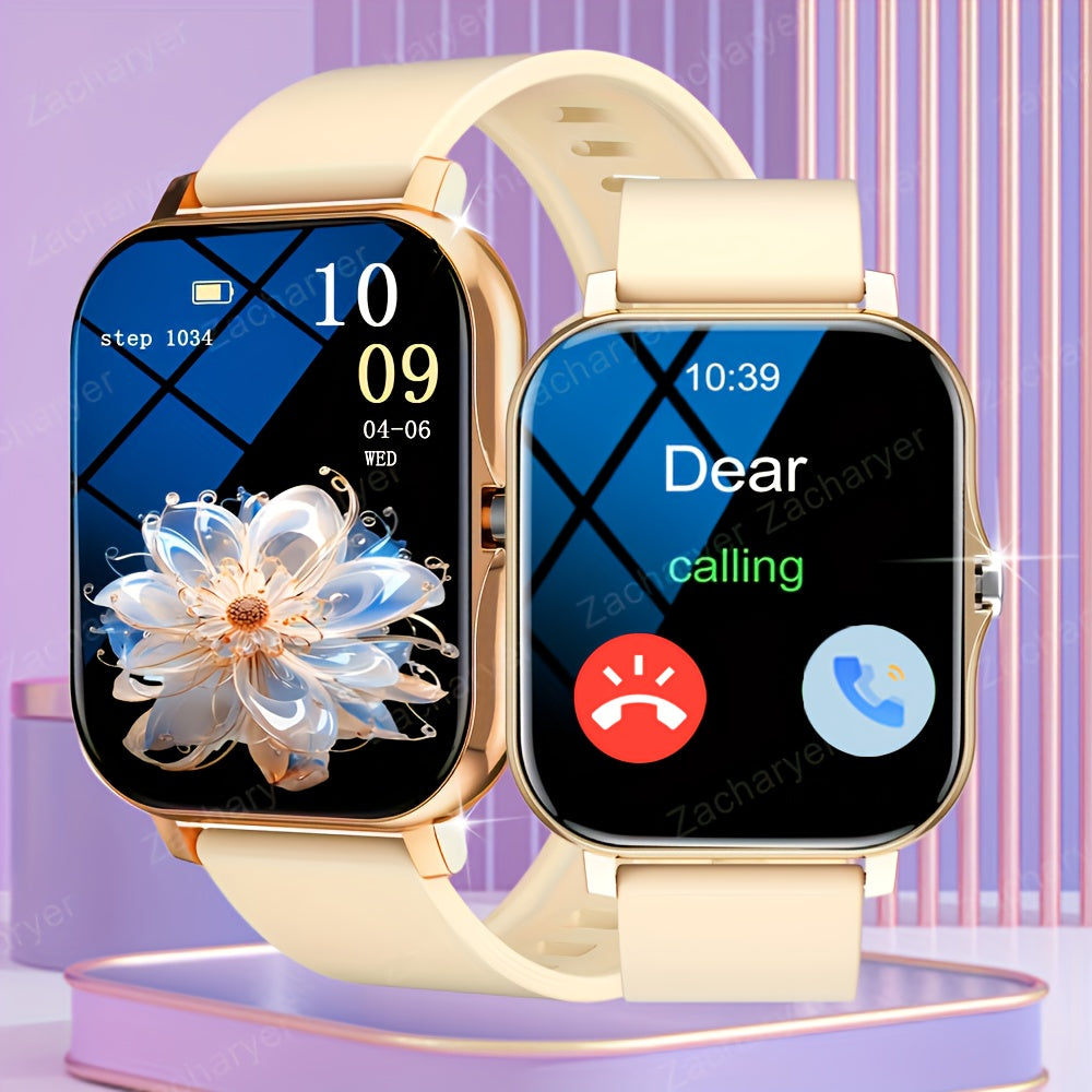 Wireless Smart Watch with Fitness Monitoring, Multi-Sport Tracker, Call Alerts, Long Battery Life, Compatible with iPhone and Android