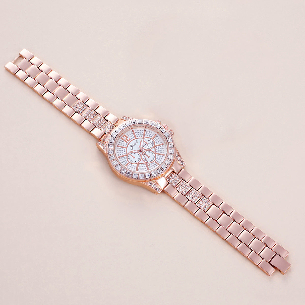 Women's Rhinestone Steel Watch with Adjustable Band
