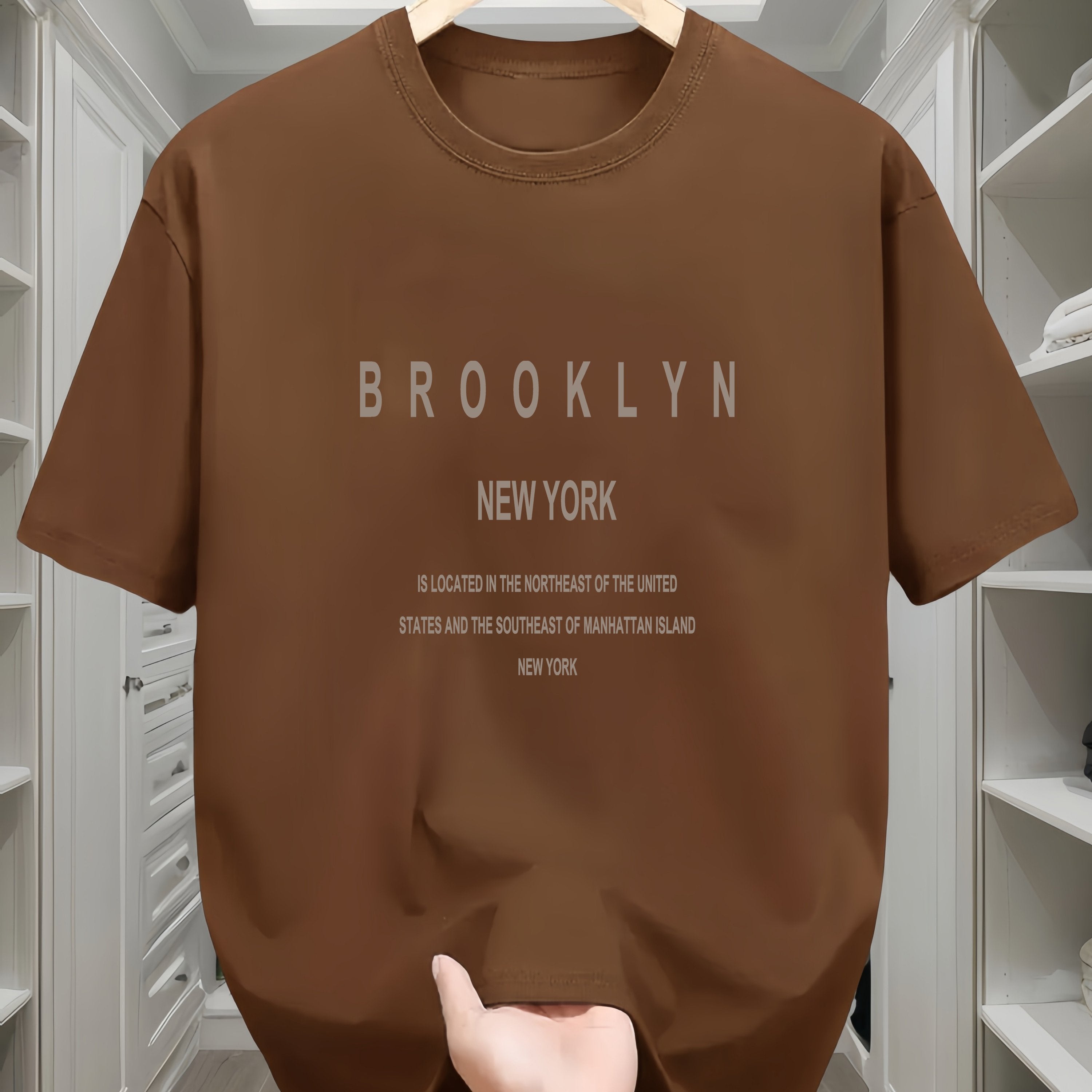 Erkaklar uchun qulay paxta T-koftasi - Geometrik naqsh, qisqa yeng, dumaloq bo'yin - Mashinada yuvish mumkin, tasodifiy va sport uslubida