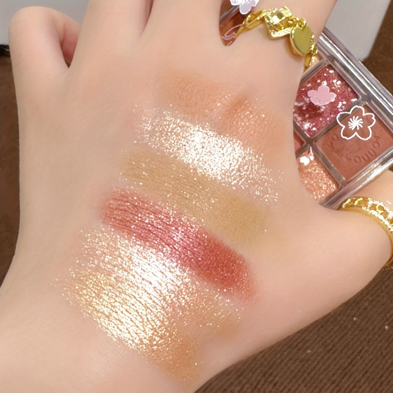 20-Color Eyeshadow Palette for Music Festivals Earthy Brown Tones Matte Shimmery Long-Lasting