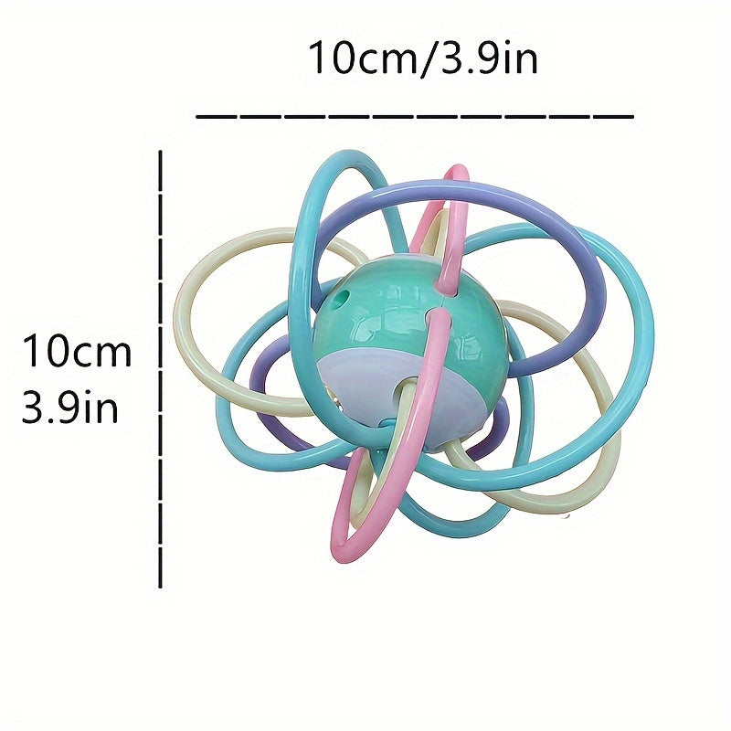 BPA Free Food Grade Sensory Teether Toy with Rattle for Infants