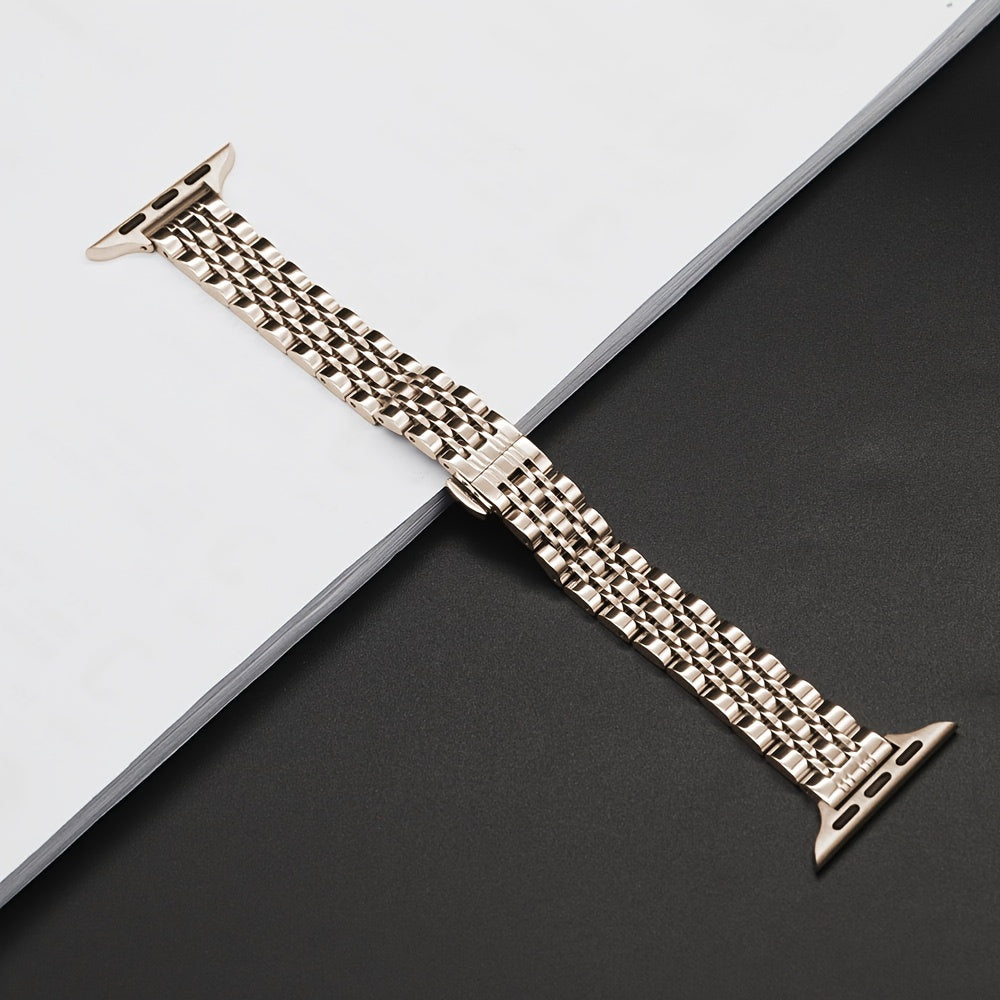 Ayollar uchun zamonaviy ingichka zanglamas po'latdan yasalgan almashtirish tasmasi, turli o'lchamdagi IWatch tasmalari va seriyalari bilan mos keladi, kumush rangda.