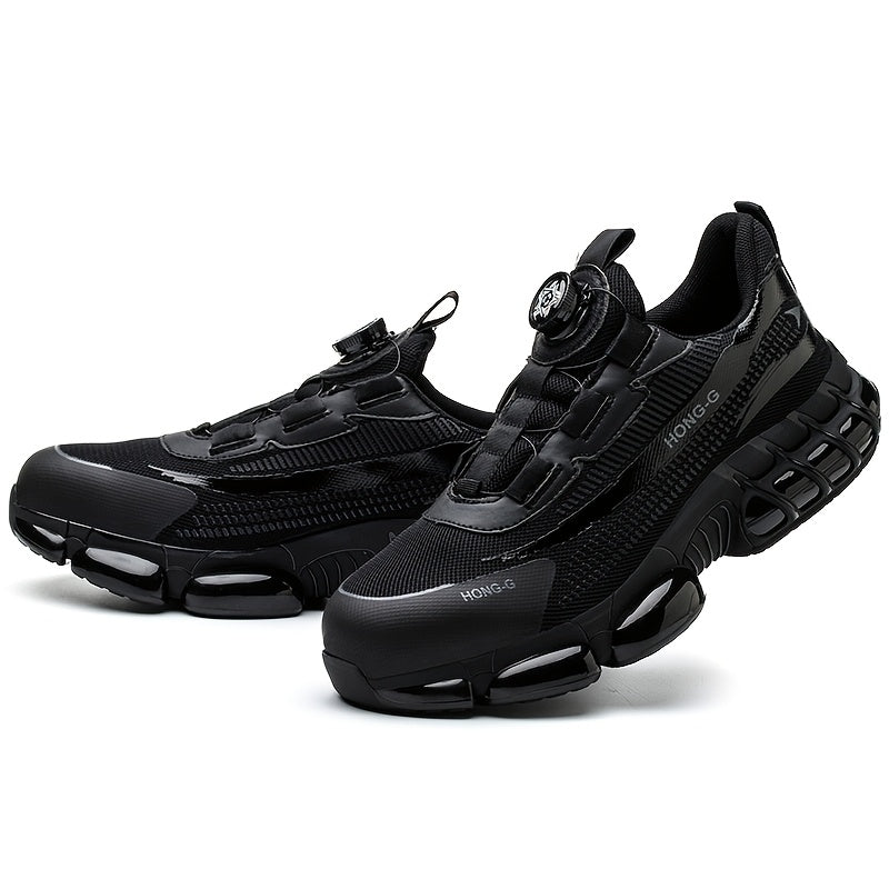 Women's Steel Toe Work Shoes Anti-Slip Safety Boots Black Durable Pu Sole