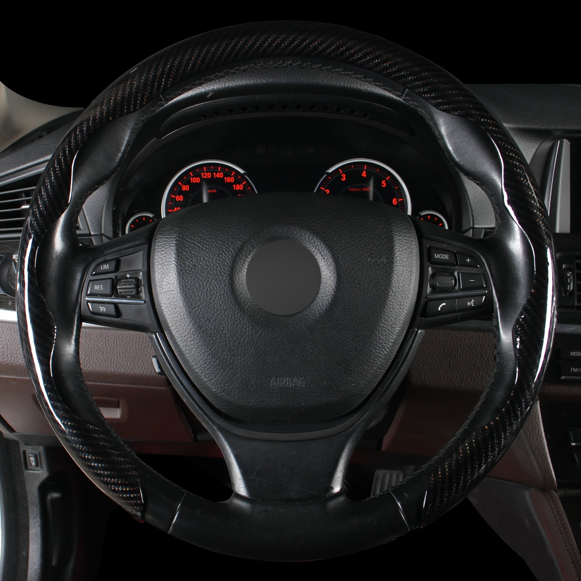 Karbon tolali rul boshqacha qopqog'i PU charm bilan yopishtiriladigan tutqich himoyachisi