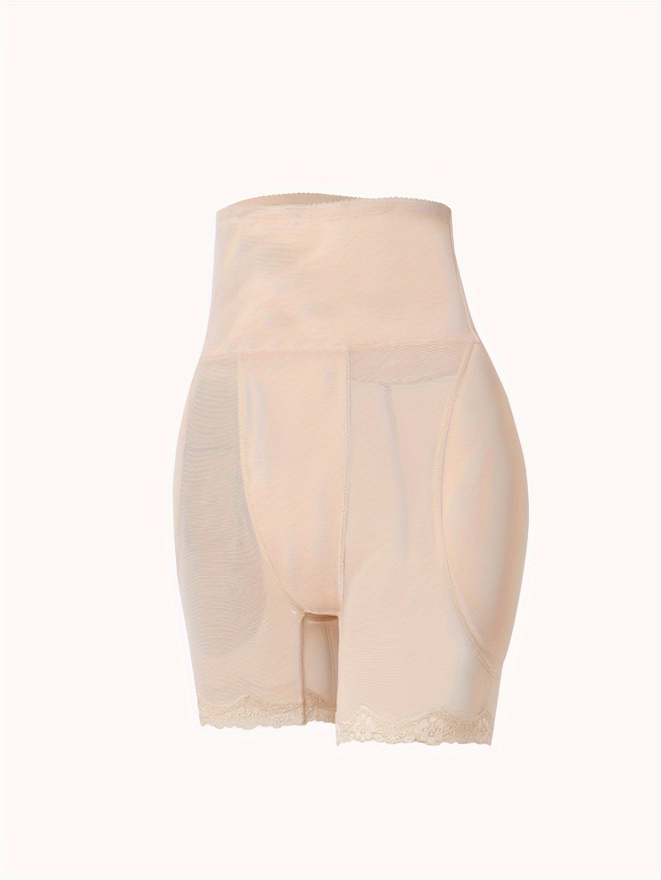 Women Lace Trim Shaping Shorts Tummy Control Butt Lifting Solid Color