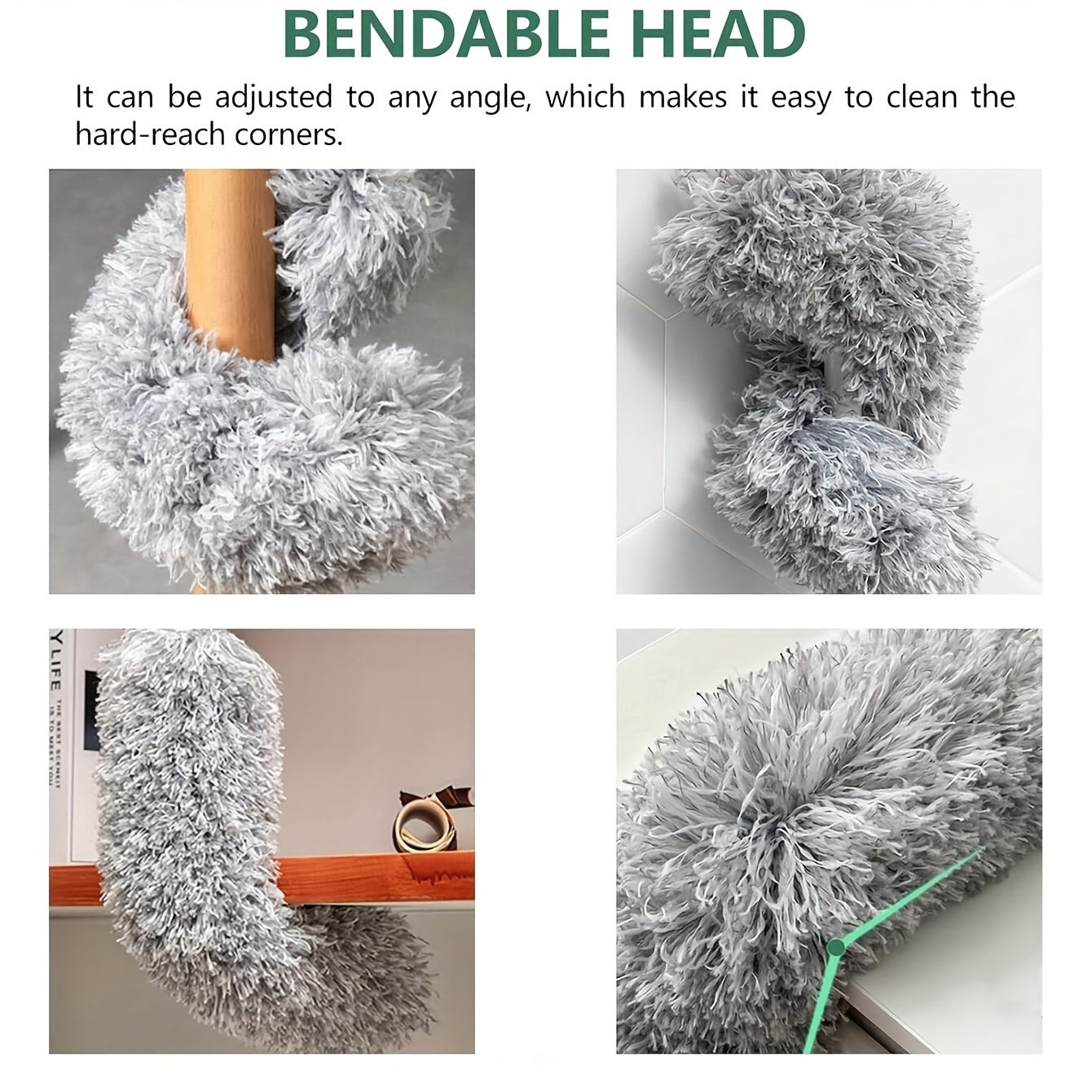 Electrostatic Duster with Retractable Brush for Fan Keyboard Furniture Cleaning