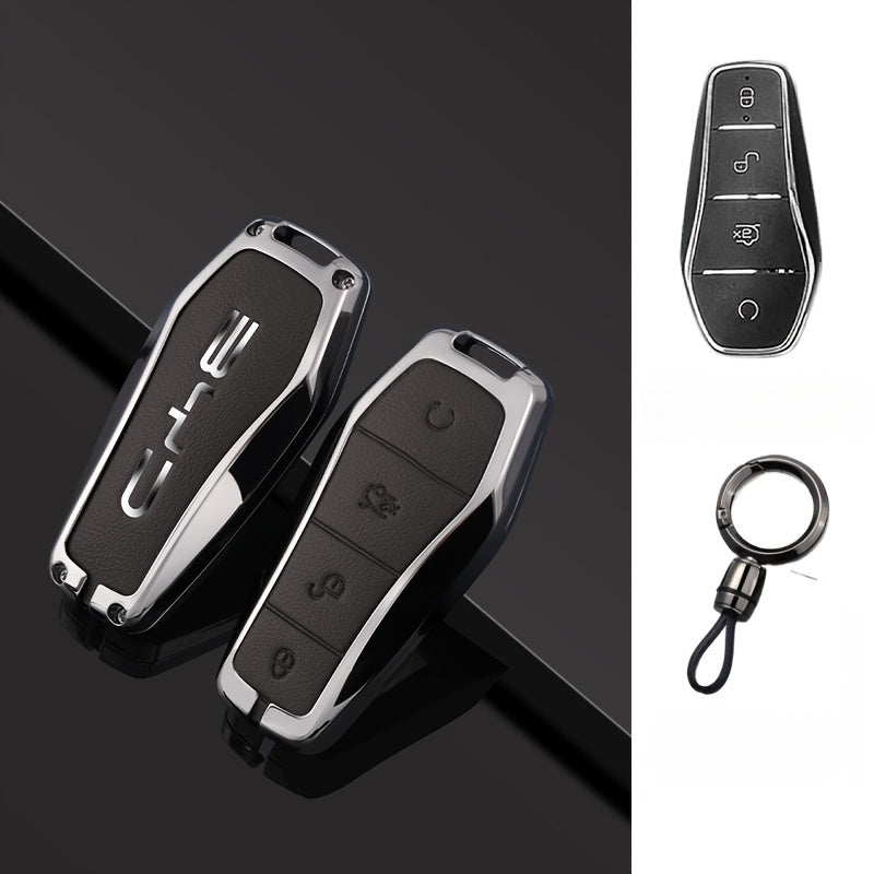 Universal Faux Leather Car Key Cover Protective Case with Anti-Drop Feature