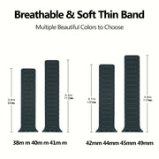 Silicone Magnetic Watch Band Compatible with Apple Watch Series 4 5 6 7 8 9 10 Ultra 2 Adjustable for Men Women