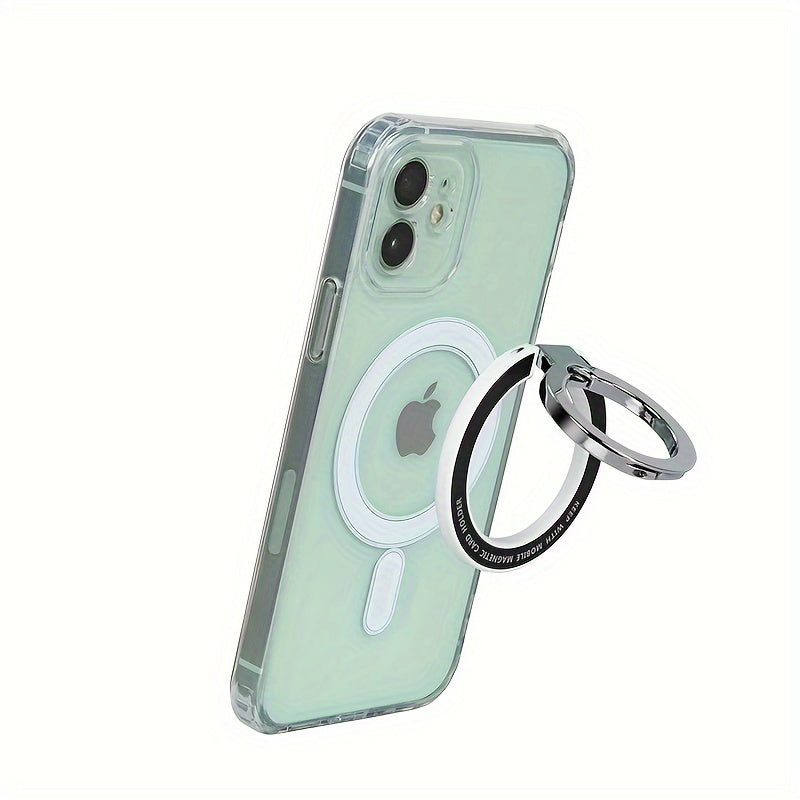 Metal Zinc Alloy Magnetic Phone Ring Holder 360° Rotating Folding Ultra-Thin Car Desktop Compatible