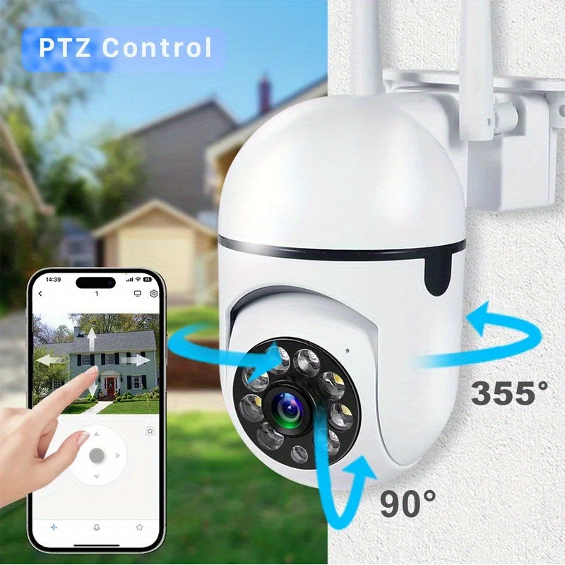 360° PTZ Xavfsizlik Kamerasi 32GB Karta WiFi Ikki Yo'nalishli Audio Harakat Ogohlantirishlari