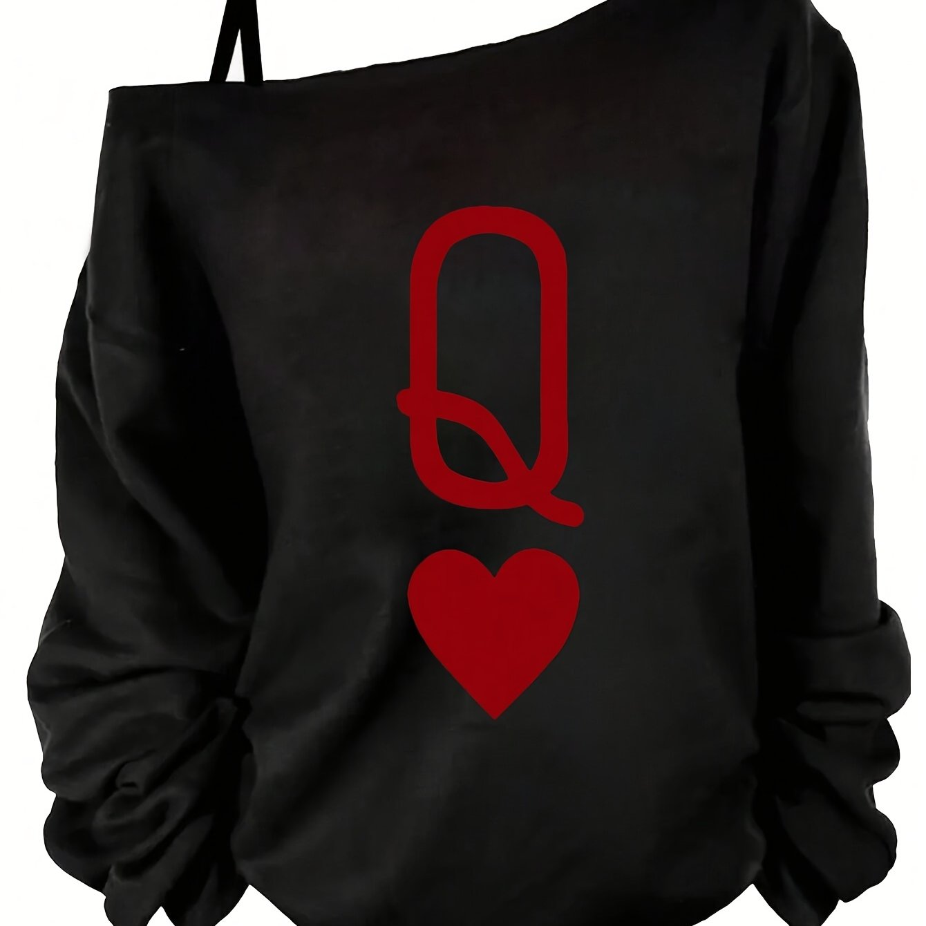 Women's Plus Size One-Shoulder Top Elegant Solid Knit Polyester Medium Stretch All-Season