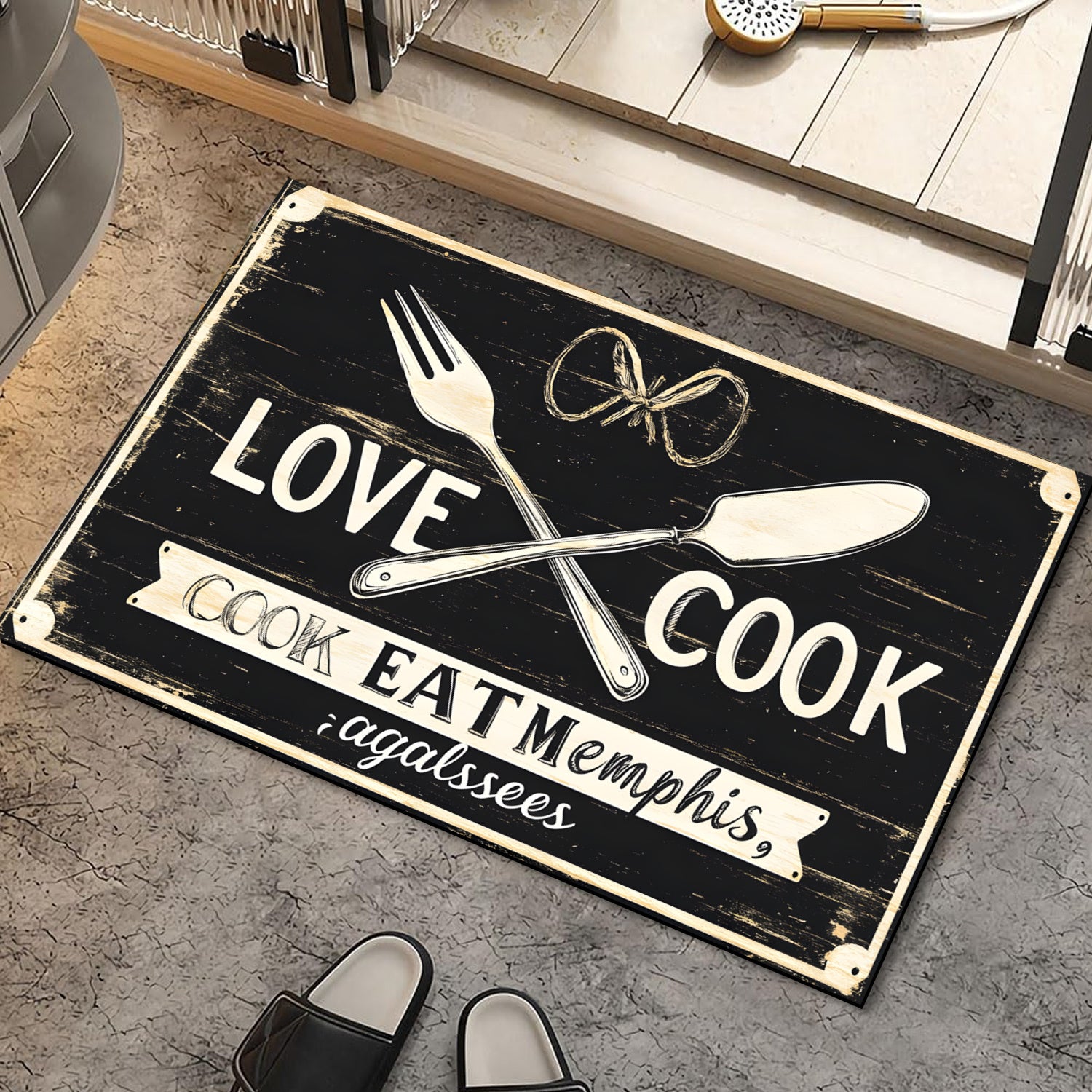 2D Flat Rubber Cooktop Protection Pad Non-Slip Scratch-Resistant for Stove Ovens