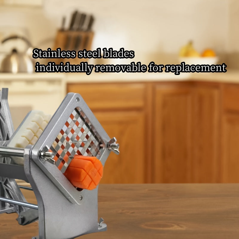Metal Fruit and Vegetable Cutter, French Fry Slicer, Food Chopper
