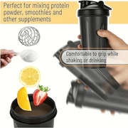 BPAsiz zanglamaydigan po'latdan yasalgan protein shaker shisha, suv o'tkazmaydigan yopqich bilan, sport zalida va sayohat uchun