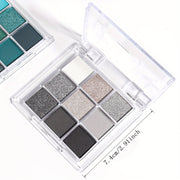 Women Smoky Eyeshadow Palette 9 Colors Glitter Waterproof Long-Lasting
