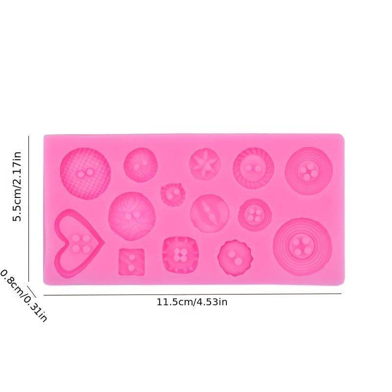 Silicone Mold for Button Shaped Desserts and Treats Baking Candy Gummy Ice Cream Kitchen Tool