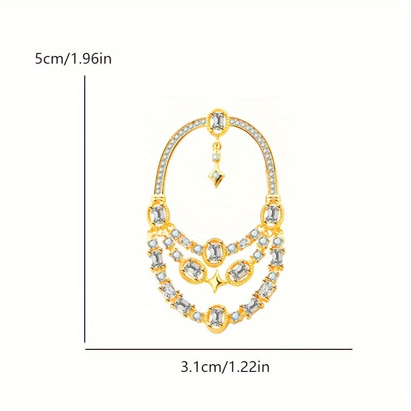 Zarif O'rta Yer dengizi ilhomlangan Vintage Brosh, Kesilgan Dizayn bilan, Yuqori darajadagi Moda Tadbirlar uchun Dizayner tomonidan Qo'l bilan Yasalgan, Ayollar uchun Banketlar va To'ylar uchun Mukammal