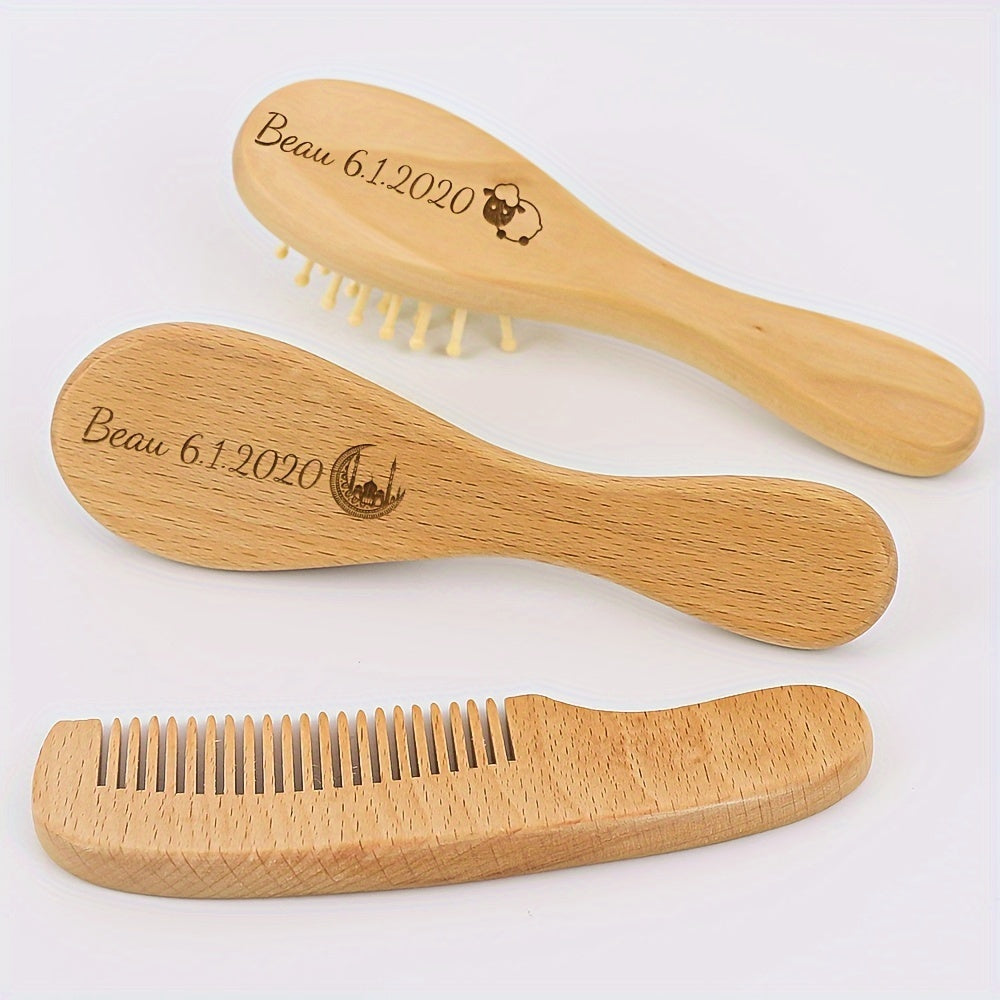 Custom Engraved Baby Hair Brush for Newborns, Shower Gift, Keepsake