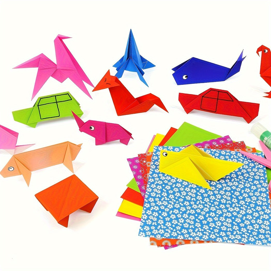 Set de manualidades de origami para niños con 40 hojas y libro de instrucciones para el desarrollo de habilidades motrices