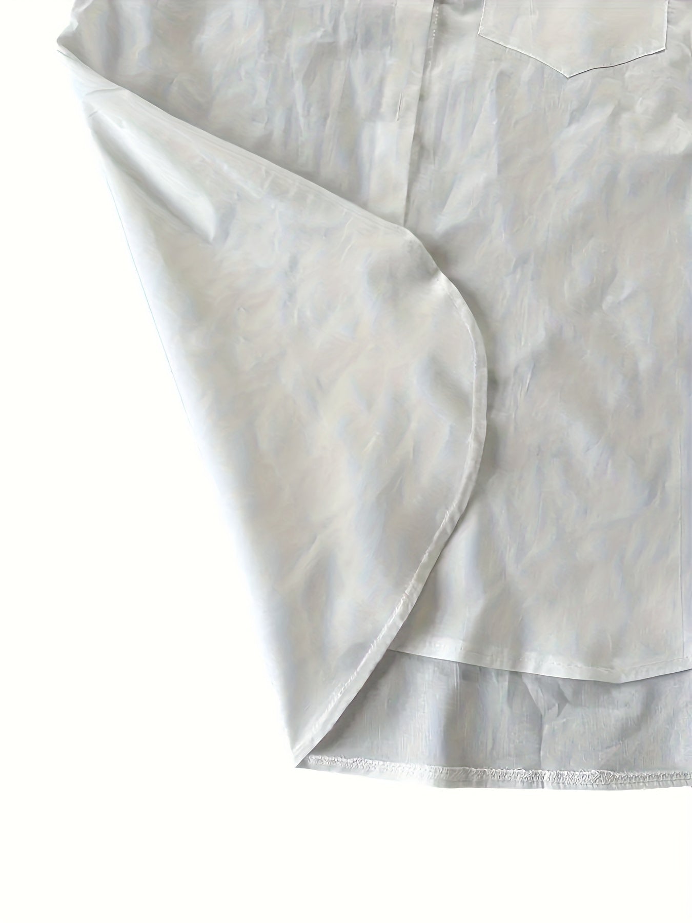 Women's White Cotton Long Sleeve Button-Up Office Shirt Loose Fit for Work or Casual