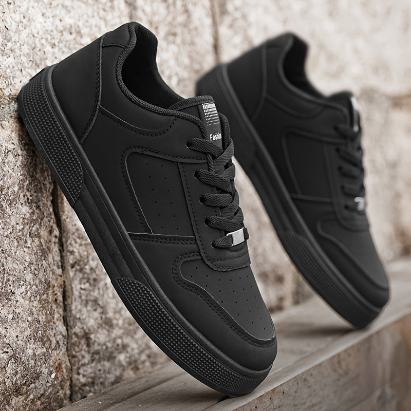 Black Low-Top Breathable Casual Sneakers for Men and Women