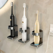 Toilet Storage Shelf with Traceless Toothbrush Holder for Electric Toothbrushes