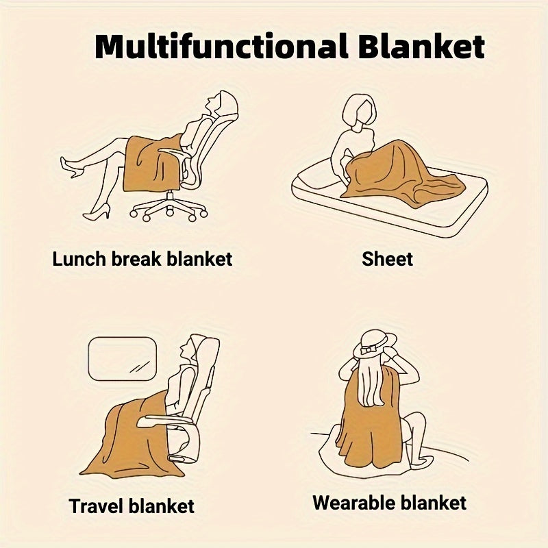 Contemporary Floral Fleece Throw Blanket Knitted Polyester All-Season Bed Couch Travel