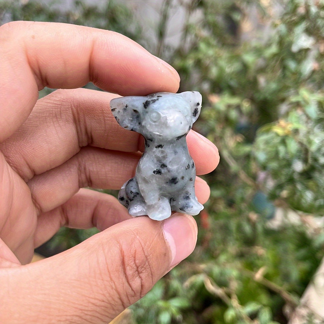 Crystal Chihuahua Dog Carving Natural Crystal Home Decor Office Decor Gift