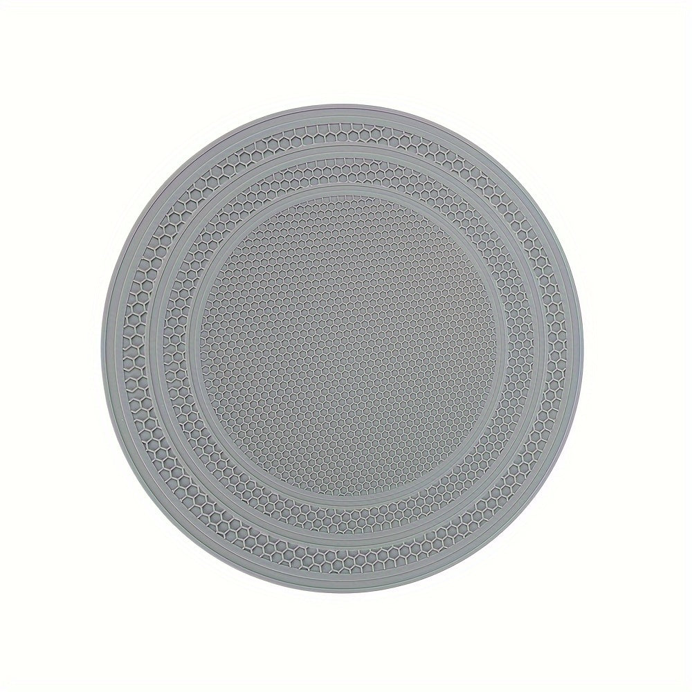 Set of 3 Round Honeycomb Silicone Placemats Non-slip Heat Insulation Table Mats