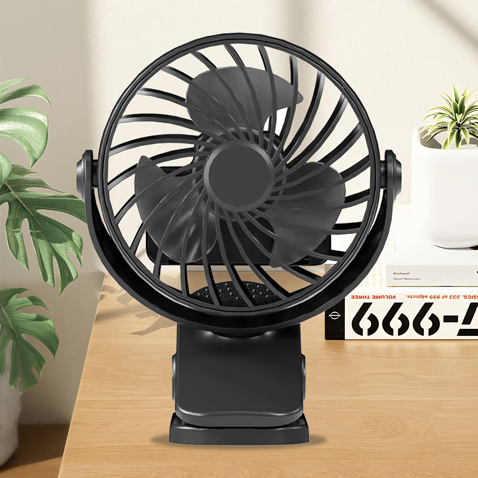 Mini USB Rechargeable Battery-Powered Mini Fan with Adjustable Angle Quiet Lightweight for Desk Handheld Summer Use