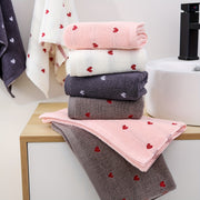 Set of 2 Cotton Face Towels Soft Absorbent Space-Themed 33.78x72.9 cm