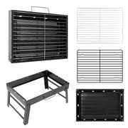 Портативный складной угольный гриль для кемпинга, пикников, заднего двора, уличной готовки, барбекю