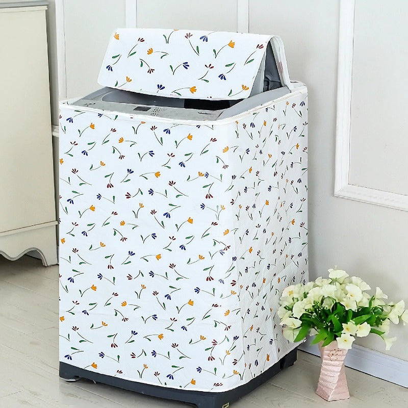 Floral Cotton Washing Machine Cover Front Load Dust Protector Durable