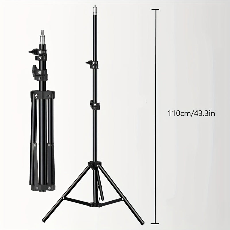20.32cm Selfie Ring Light with 120.09cm Flexible Tripod Stand for Makeup and Video