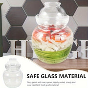 Glass Fermentation Jar with Wide Mouth and Sealable Lid for Sauerkraut and Kimchi