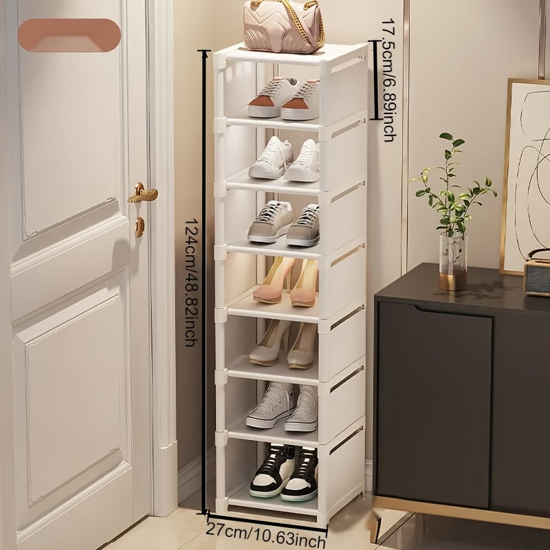 Hot Storage Shoe Cabinet Multi-Layer Entryway Shoe Rack Space Saver 6 7 8 Pieces