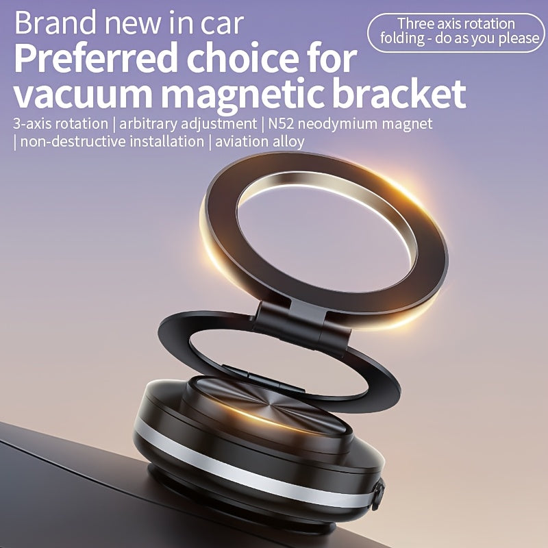Magnitli avtomobil telefon uchun tutqich, iPhone uchun vakuum yopishqoq montaj