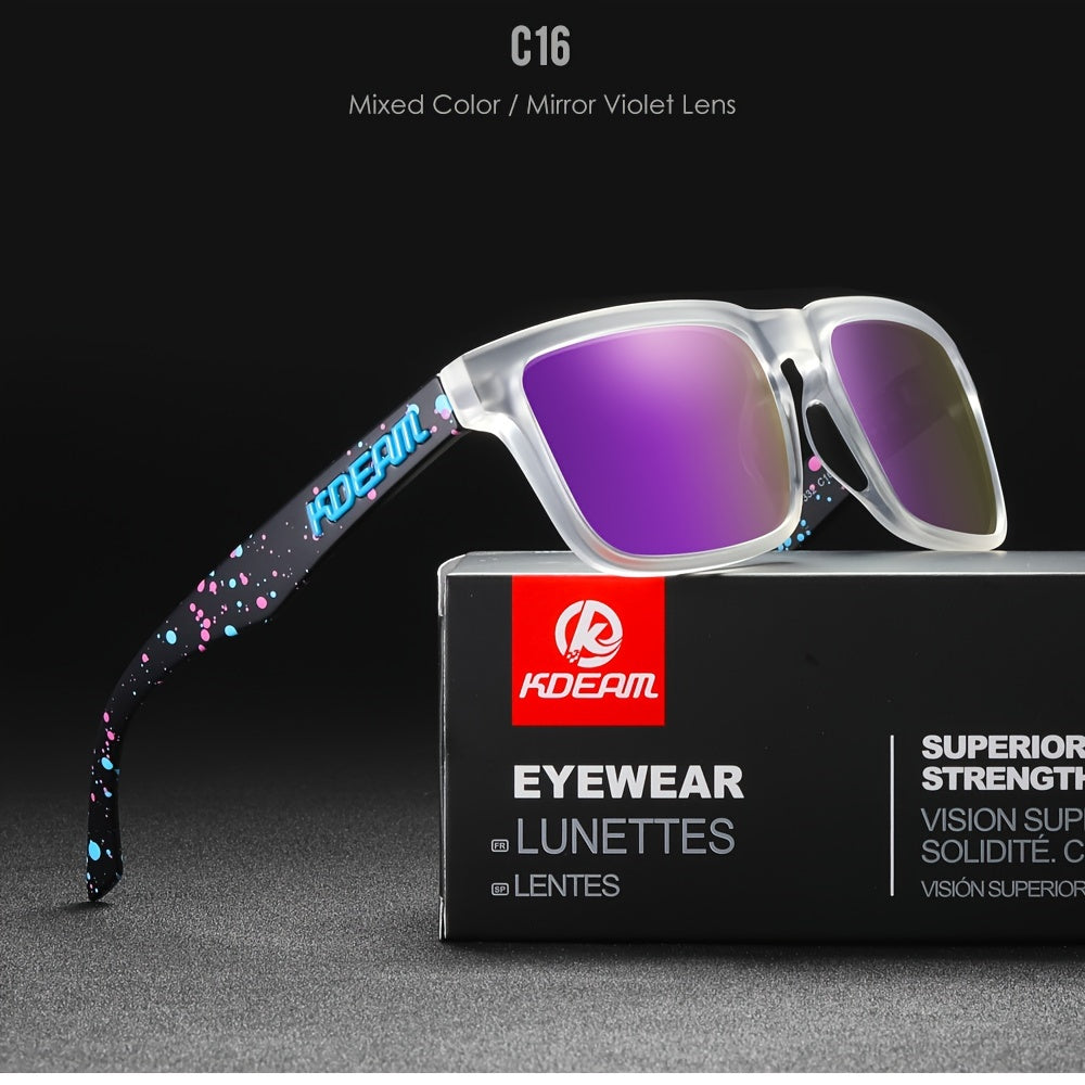 Erkaklar uchun kvadrat polarizatsiyalangan quyosh ko‘zoynaklari 31 ta jonli rangda ochiq havoda faoliyat uchun