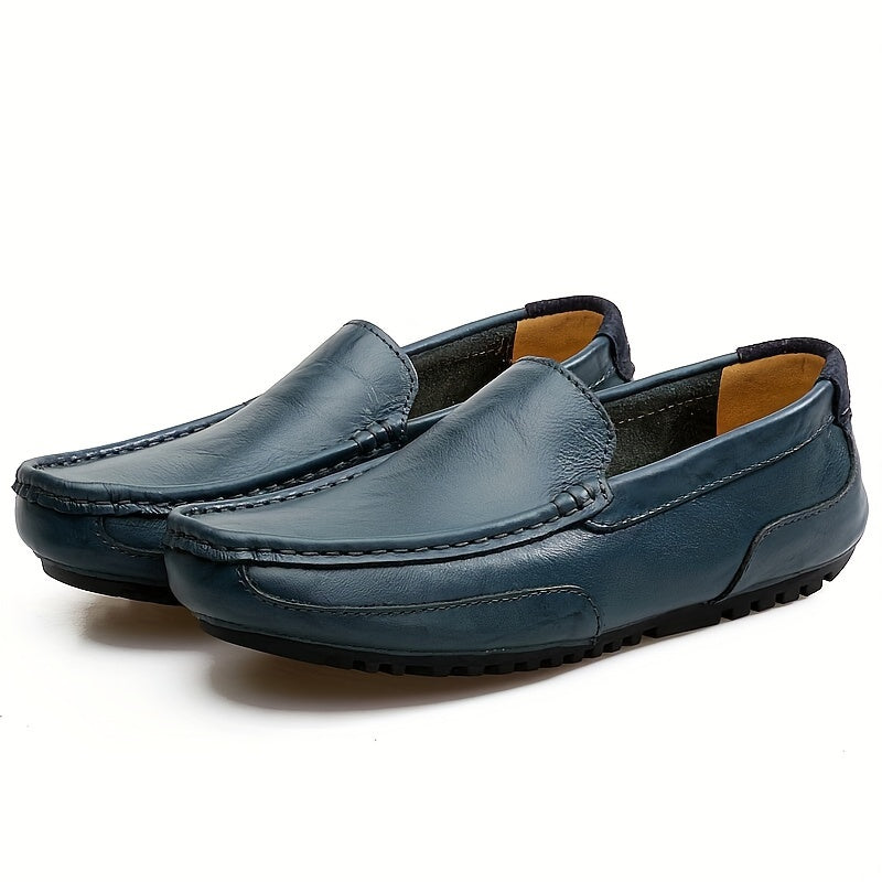 Men's Casual Slip-On Driving Moccasins Leather Low Top All-Season