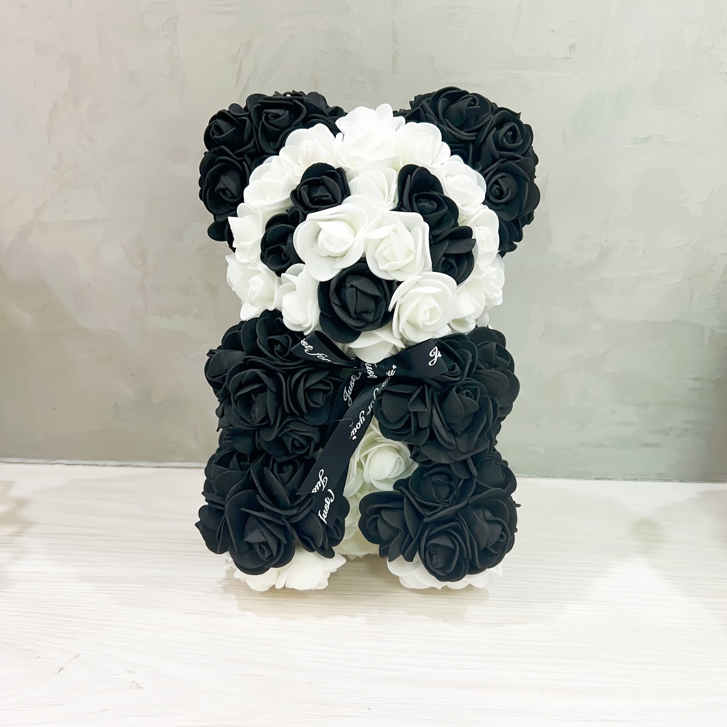 10 Inch Eternal Rose Bear Foam Flower Teddy for Valentine's Day Romantic Decor