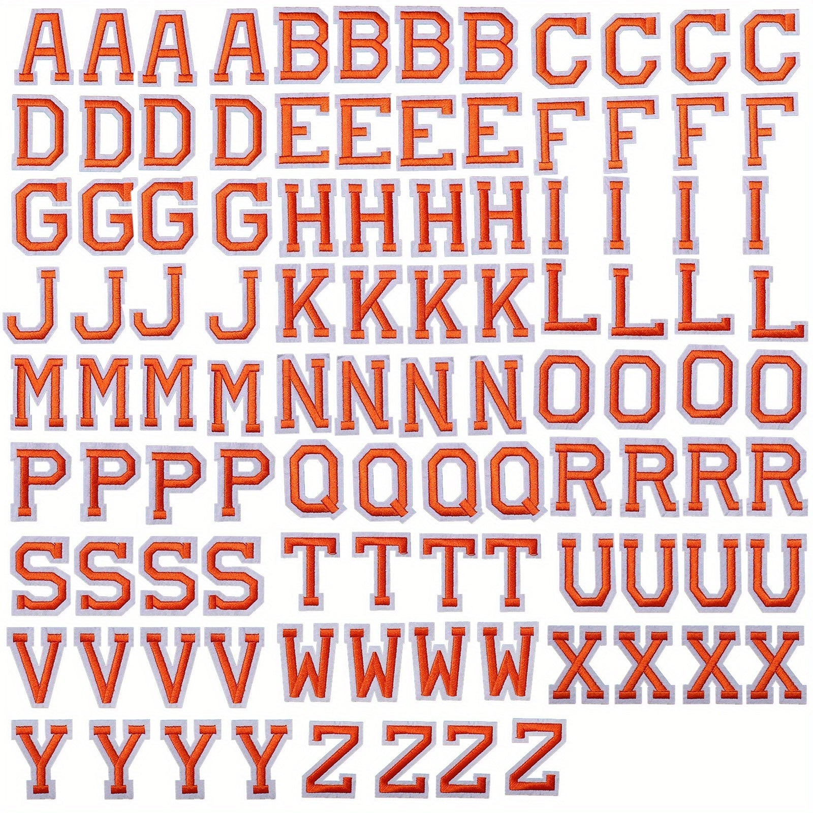 Iron-On Patches for Hats Shoes Backpacks and Jackets Letters and Numbers