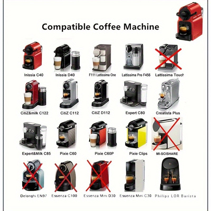 Reusable Coffee Capsule Shell Refill Filter Set 5pcs Curved Brush for Nespresso