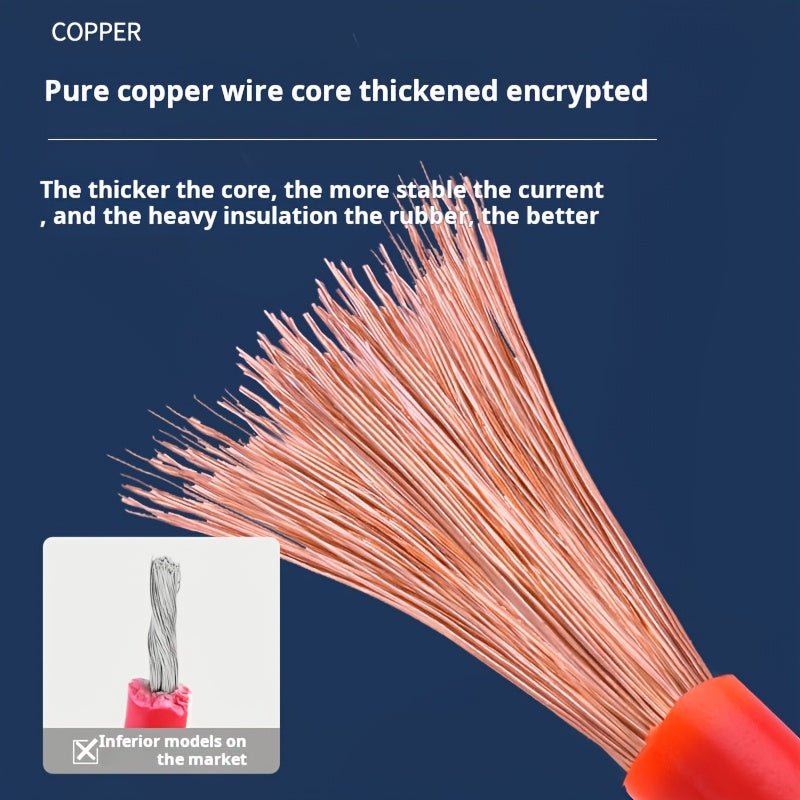 Kopra yadroli, issiqlik/sovuq qarshilikka ega va 2.0L gacha bo'lgan avtomobillar, SUVlar, mototsikllar va dvigatellar uchun universal mos keladigan mustahkam boshlang'ich kabel to'plami.