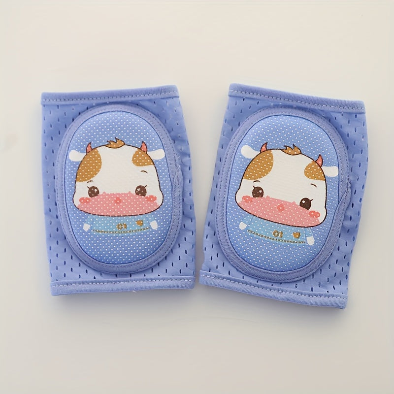 Kids Knee and Elbow Pads Breathable Mesh Non-Slip Safety Gear for Crawling and Learning to Walk Pink Blue Navy