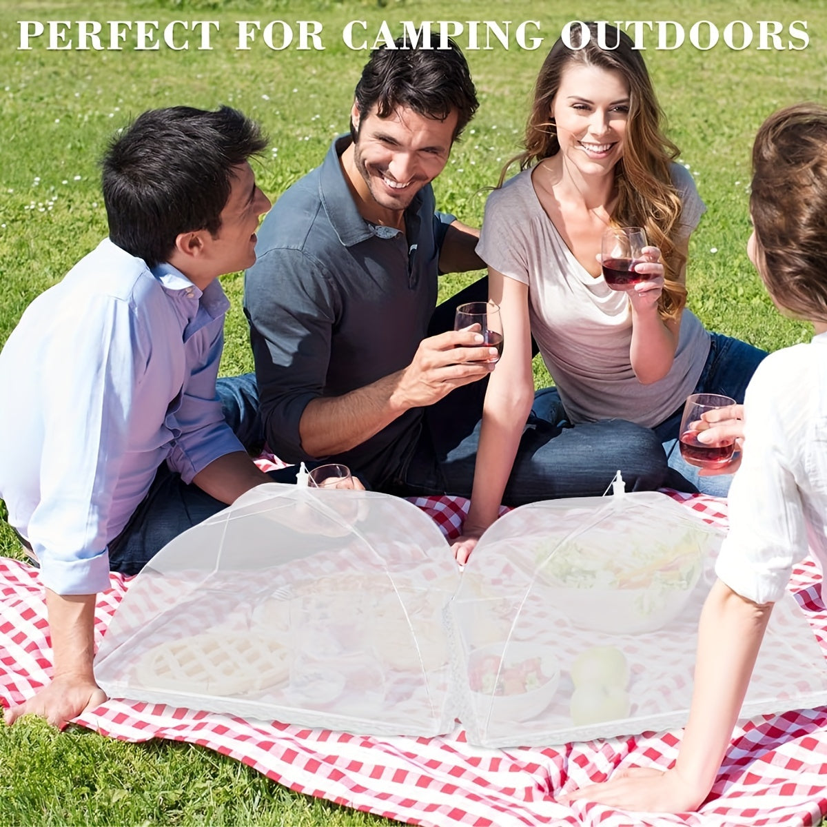 Food Covers Set 43.18 cm Mesh Tent Reusable Foldable for Outdoor Events