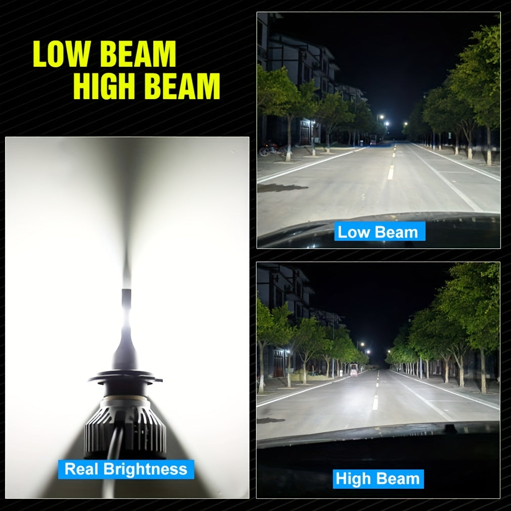 2 шт. LED-лампочки H4 6000K 40W для автомобильных фар, противотуманных фар